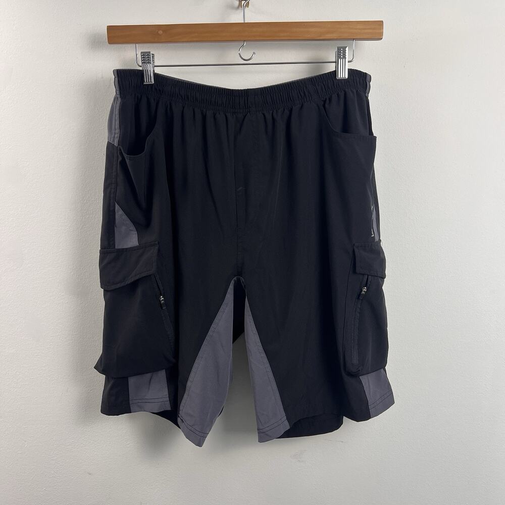Vayager Men’s Active Riding Shorts Size XXL black/gray colors Padded
